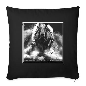Greyhorse Reining Edition avec EM Photography - Housse de coussin décorative 45 x 45 cm - noir - Devant