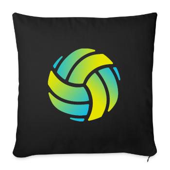 Volleyball Sport Ball - Sofa pillowcase 17,3'' x 17,3'' (45 x 45 cm) - black - Front