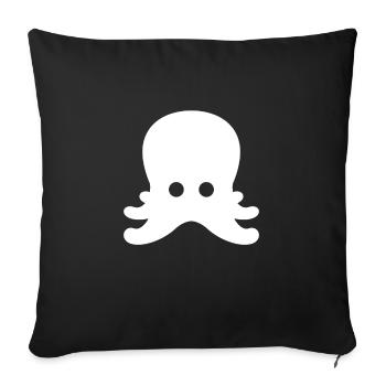 Octopus - Sofakissenbezug 45 x 45 cm - Schwarz - Vorne