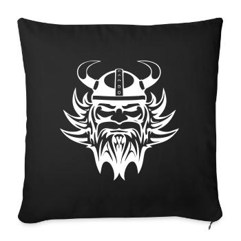 Viking Head - Viking - Sofa pillowcase 17,3'' x 17,3'' (45 x 45 cm) - black - Front