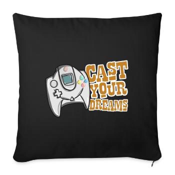 Game gambling gift - Sofa pillowcase 17,3'' x 17,3'' (45 x 45 cm) - black - Front