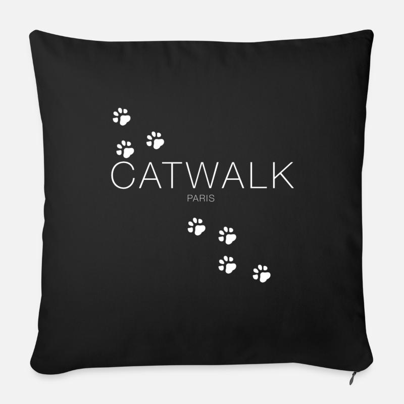 Katze - Sofakissenbezug 45 x 45 cm - Schwarz