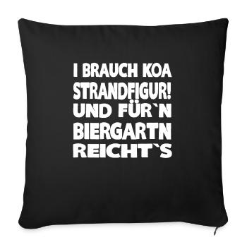 I BRAUCH KOA STRANDFIGUR - Sofakissenbezug 45 x 45 cm - Schwarz - Vorne