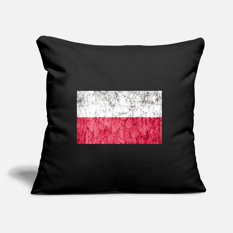 drapeau polonais Housse de coussin décorative 45 x 45 cm