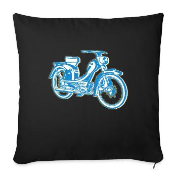 mobylette - Housse de coussin décorative 45 x 45 cm - noir - Devant