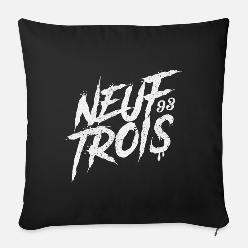 Neuf Trois | 93 | Saint Denis | France - Sofakissenbezug 45 x 45 cm - Schwarz