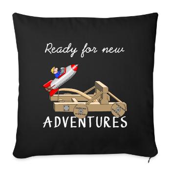 Aventure - Aventure - Housse de coussin décorative 45 x 45 cm - noir - Devant