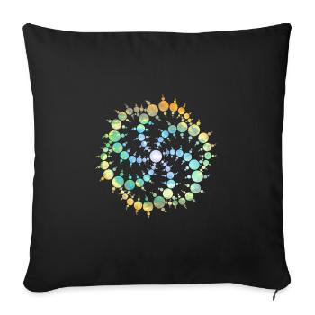 Crop Circle Spiral - Galaxy Universe - Sofa pillowcase 17,3'' x 17,3'' (45 x 45 cm) - black - Front