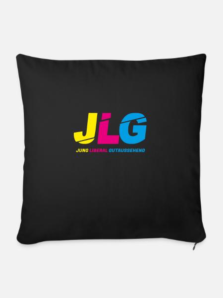 Jung Liberal Gutaussehend - FDP JuLis Freiheit - Sofakissenbezug 45 x 45 cm - Schwarz