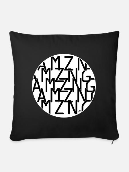 AMAZING - Sofakissenbezug 45 x 45 cm - Schwarz