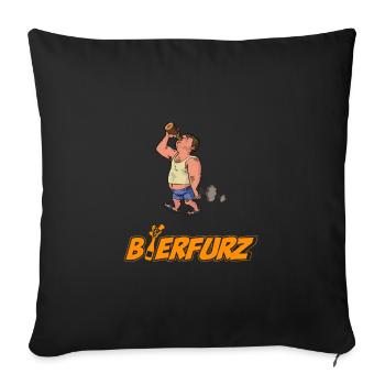 Bierfurz - Housse de coussin décorative 45 x 45 cm - noir - Devant