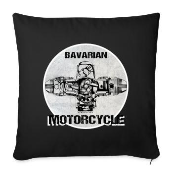Moteur de boxe Bavarian Motorcycle - Housse de coussin décorative 45 x 45 cm - noir - Devant