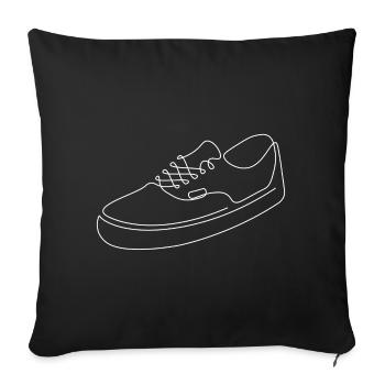 cool sneaker urban shoe illustration - Sofa pillowcase 17,3'' x 17,3'' (45 x 45 cm) - black - Front