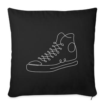 cool sneaker urban shoe illustration - Sofa pillowcase 17,3'' x 17,3'' (45 x 45 cm) - black - Front