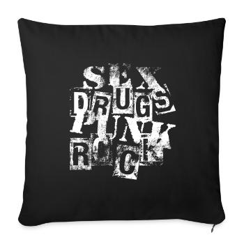 Punk Rock - Sofakissenbezug 45 x 45 cm - Schwarz - Vorne