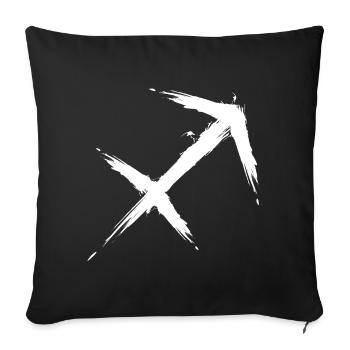 Schütze Sternzeichen Sagittarius Symbol Weiß - Sofakissenbezug 45 x 45 cm - Schwarz - Vorne