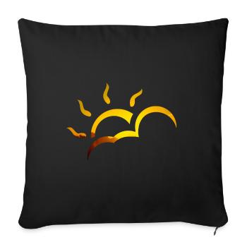 Sonne - Sofakissenbezug 45 x 45 cm - Schwarz - Vorne