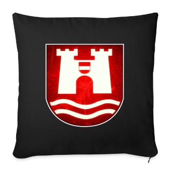 Linz Austria - Design - Sofa pillowcase 17,3'' x 17,3'' (45 x 45 cm) - black - Front