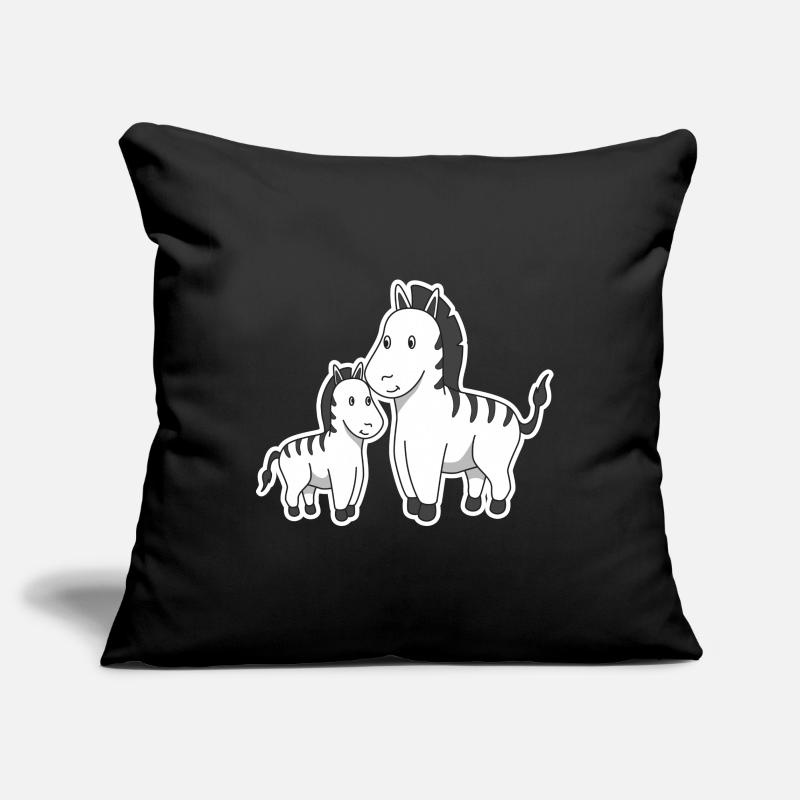 Zebra Mutter Kind Muttertag Geschenk Tiere Comic Sofakissenbezug 45 x 45 cm