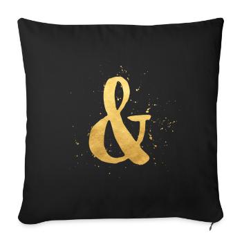 Ampersand Gold Optik Dear Community Family - Sofa pillowcase 17,3'' x 17,3'' (45 x 45 cm) - black - Front