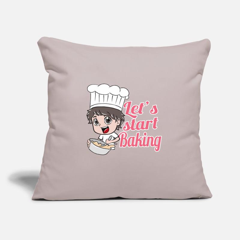 Cuisson des aliments Housse de coussin décorative 45 x 45 cm