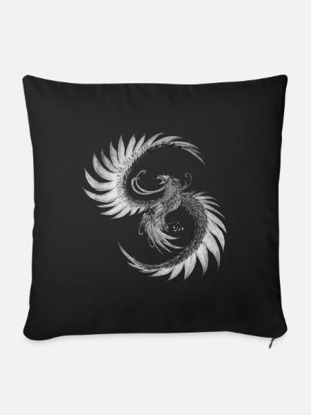 Phoenix aus der Asche - Sofakissenbezug 45 x 45 cm - Schwarz