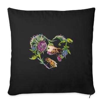 Rettet die Bienen - Sofakissenbezug 45 x 45 cm - Schwarz - Vorne