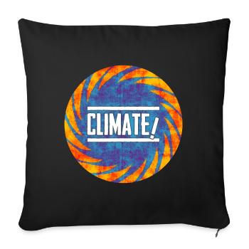 Conception de protestation contre le changement climatique - Housse de coussin décorative 45 x 45 cm - noir - Devant