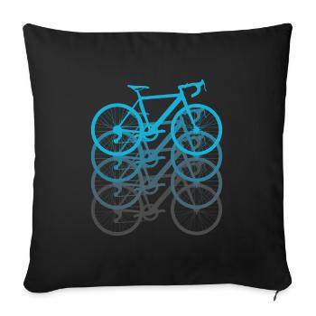 bicycle - Sofa pillowcase 17,3'' x 17,3'' (45 x 45 cm) - black - Front