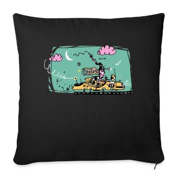 Schnelle Frau - Sofakissenbezug 45 x 45 cm - Schwarz - Vorne