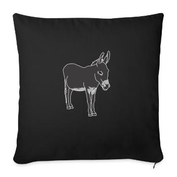 ass - Sofa pillowcase 17,3'' x 17,3'' (45 x 45 cm) - black - Front