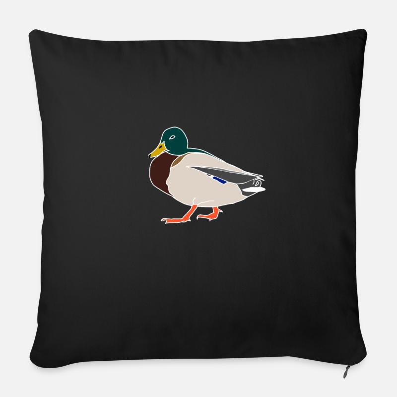 Ente - Sofakissenbezug 45 x 45 cm - Schwarz