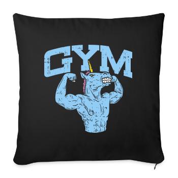 GYM - Sofa pillowcase 17,3'' x 17,3'' (45 x 45 cm) - black - Front
