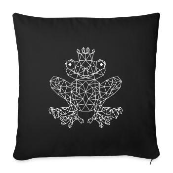 prince grenouille - Housse de coussin décorative 45 x 45 cm - noir - Devant