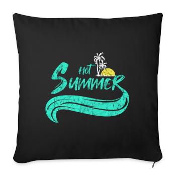 Beach - Sofa pillowcase 17,3'' x 17,3'' (45 x 45 cm) - black - Front