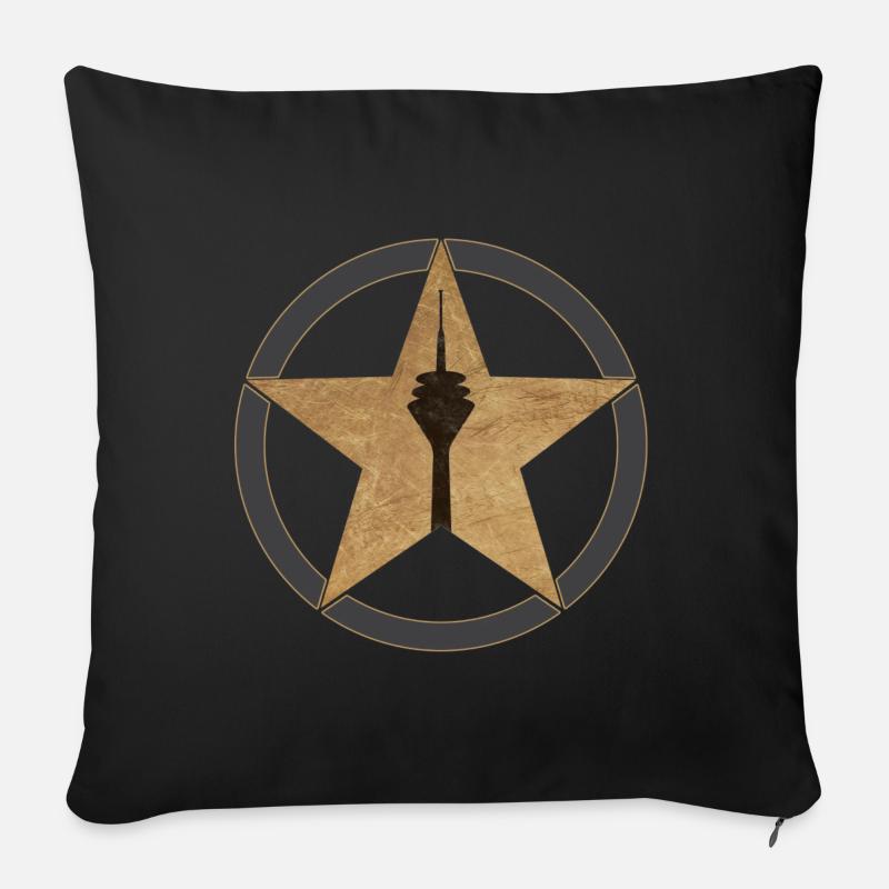 LiD - Rheinturm - Edition - Housse de coussin décorative 45 x 45 cm - noir
