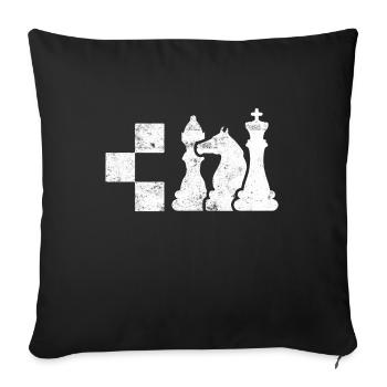 Chess Chess - Sofa pillowcase 17,3'' x 17,3'' (45 x 45 cm) - black - Front