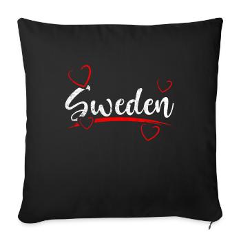 Suède coeur Suède - Housse de coussin décorative 45 x 45 cm - noir - Devant