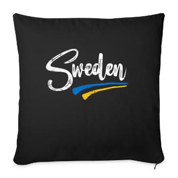 Suède - Housse de coussin décorative 45 x 45 cm - noir - Devant