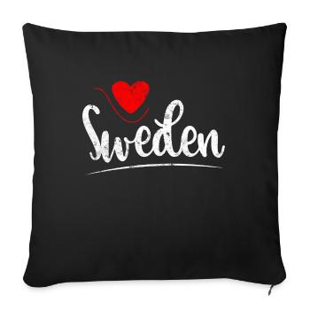 Suède coeur Suède - Housse de coussin décorative 45 x 45 cm - noir - Devant