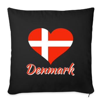 Danemark - Housse de coussin décorative 45 x 45 cm - noir - Devant