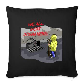 NOUS TOUS DE LA CHÈVRE ICI - Housse de coussin décorative 45 x 45 cm - noir - Devant