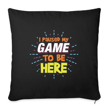 Joueur cadeau d'anniversaire - Housse de coussin décorative 45 x 45 cm - noir - Devant