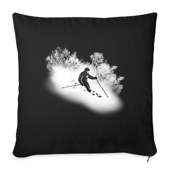 SKI ALPIN - Housse de coussin décorative 45 x 45 cm - noir - Devant