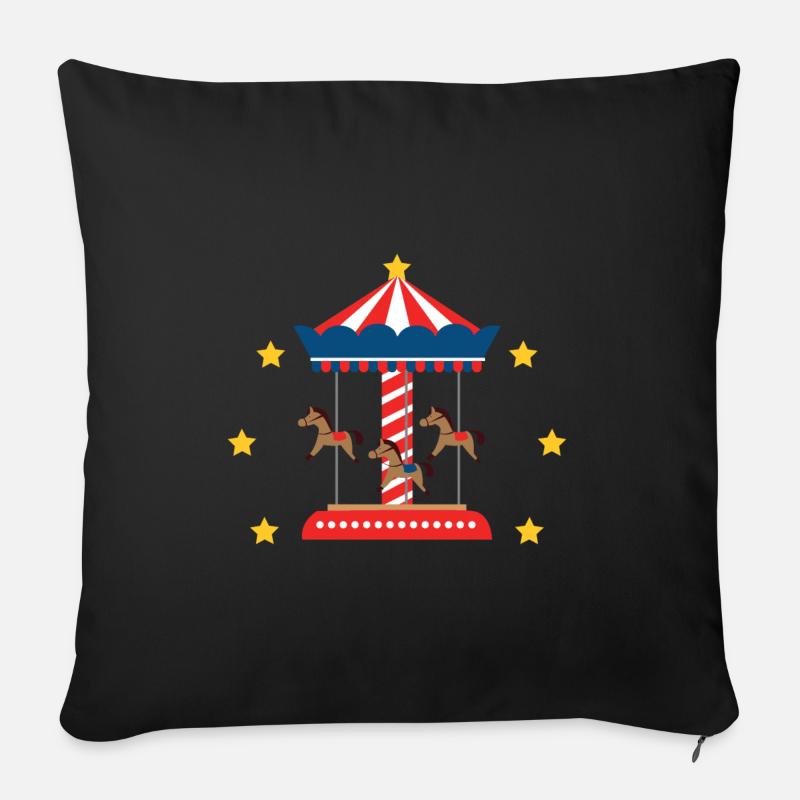 Carrousel - Housse de coussin décorative 45 x 45 cm - noir