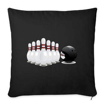 sports bowling 8 F - Sofa pillowcase 17,3'' x 17,3'' (45 x 45 cm) - black - Front