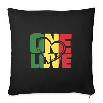 One Love Reggae Palette - Sofa pillowcase 17,3'' x 17,3'' (45 x 45 cm) - black - Front