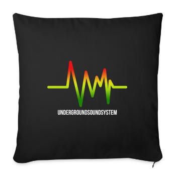 Underground Soundsystem Logo - Sofa pillowcase 17,3'' x 17,3'' (45 x 45 cm) - black - Front