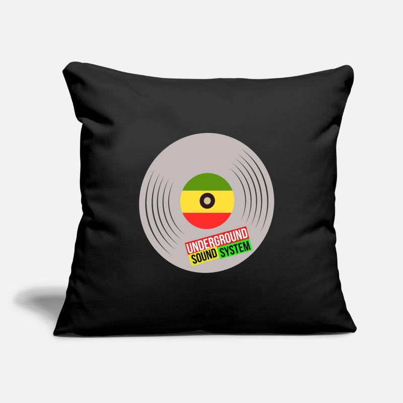 Système sonore vinyle souterrain Housse de coussin décorative 45 x 45 cm