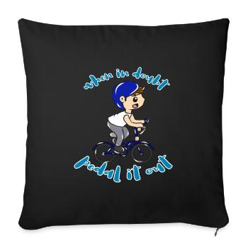 Vélo Sport - Housse de coussin décorative 45 x 45 cm - noir - Devant